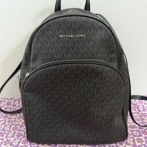 Michael Kors Charcoal Monogram Backpack